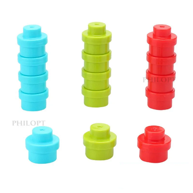 

60 шт./лот DIY MOC большой строительный блок Bricks1 × 1 круглые гранулы большого размера собранные аксессуары Массовая часть просвечивающий кирпич...