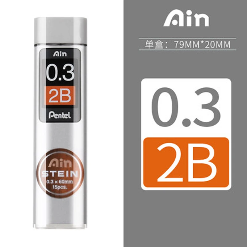Сменные стержни для механических карандашей PENTEL C275 Ain STEIN  0,2 0,3 0,5 0,7 мм