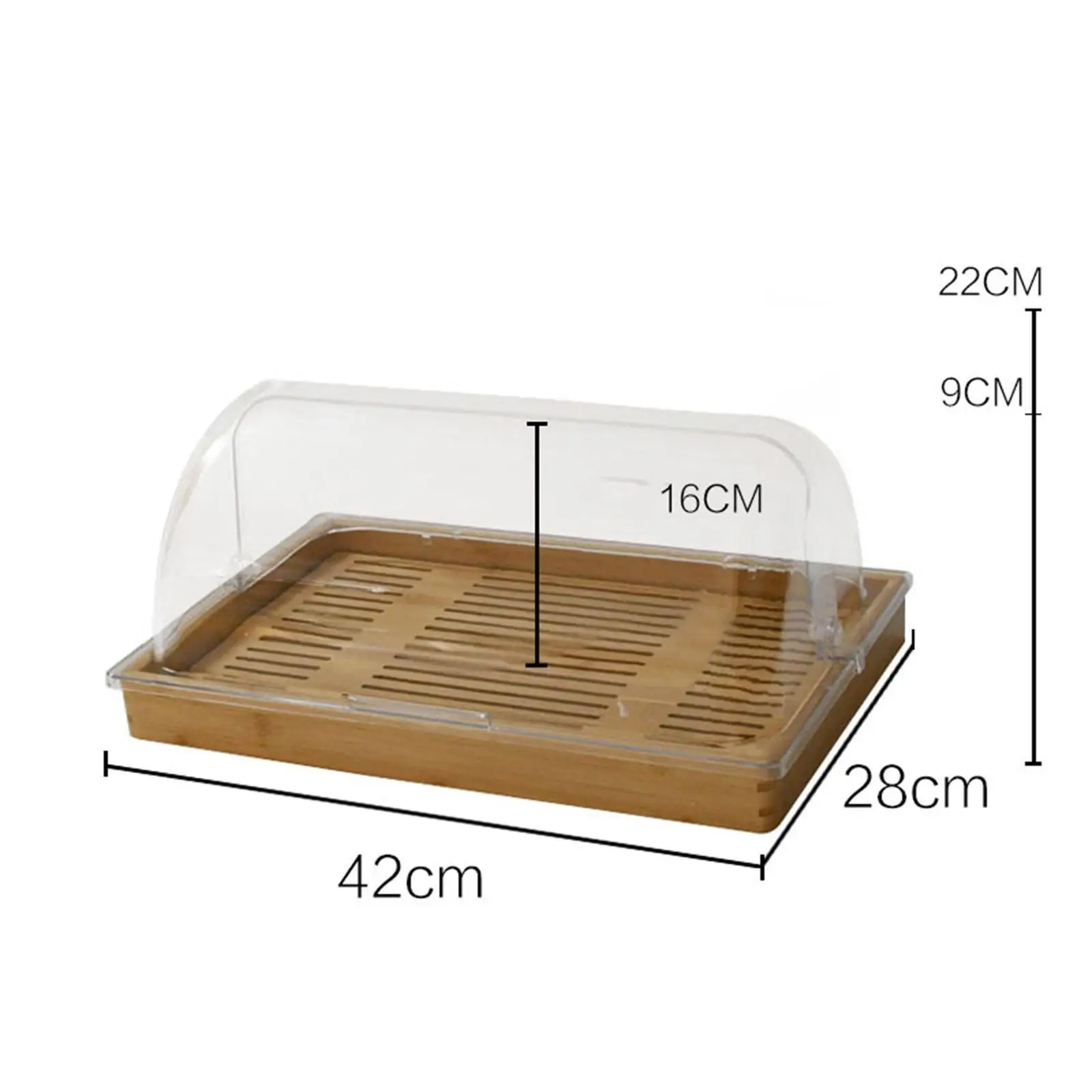 Бамбуковая подставка для торта с крышкой сервировочное блюдо еды тарелка