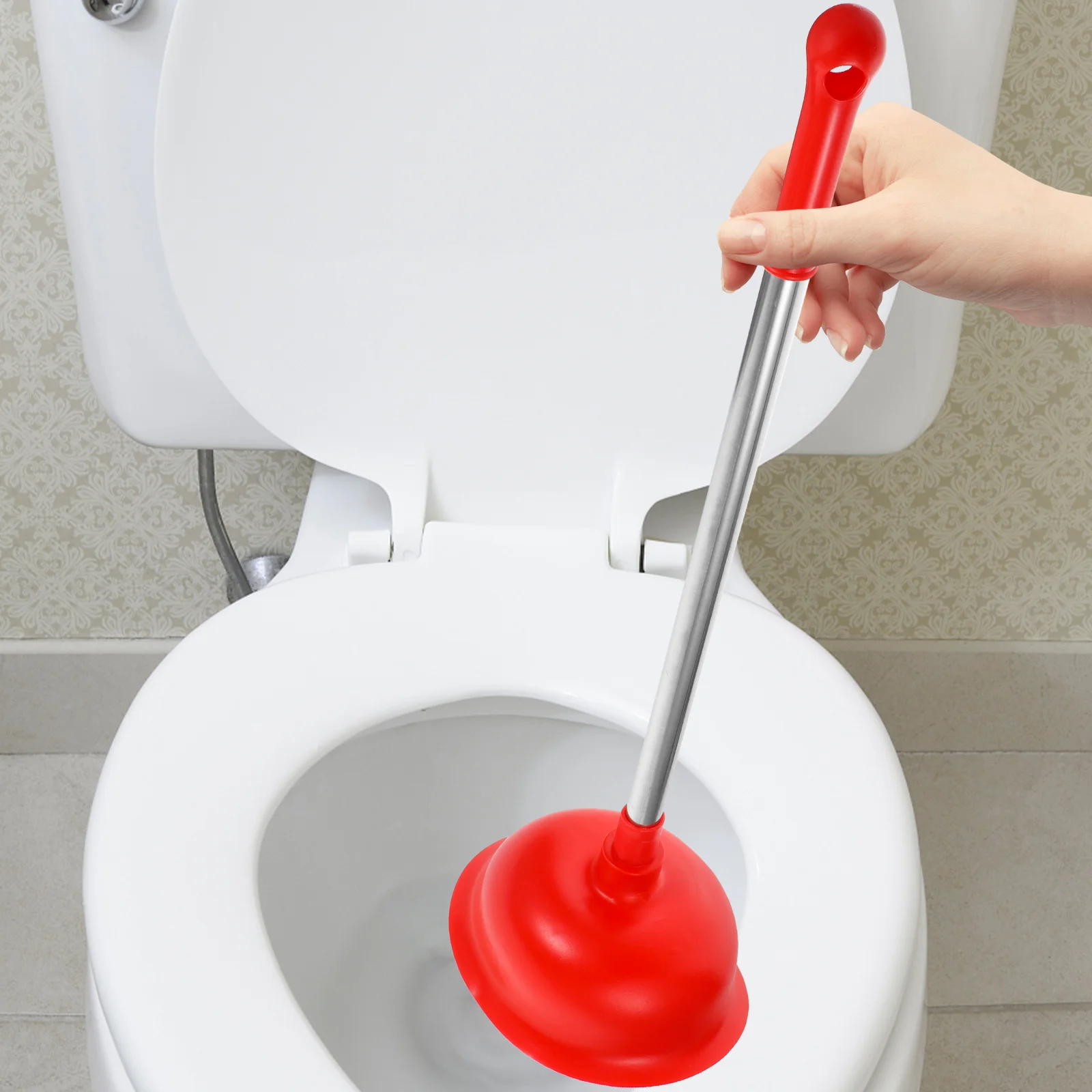

Toilet Plug Cleaning Tools Bathroom Plunger Tub Closestool Cleaner Plastic Home Long Handle