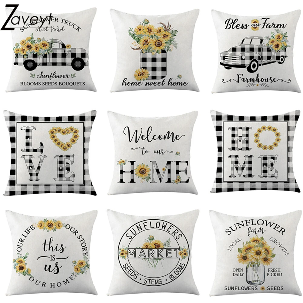 

Классический черный чехол с рисунком в виде буйвола для домашнего дивана, декоративная наволочка для дивана, разноцветная наволочка для автомобиля