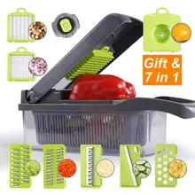 8In1 Multifunction Vegetable Cutter Kitchen Gadgets Potato Slicer Carrot Grater Accessories Kitchen Tool Steel Blade