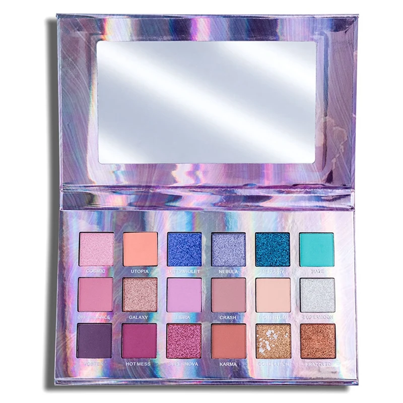 

18-Color Eyeshadow Palette Red Live Earth Color Pearly Matte Glitter Eyeshadow Palette Shiny Eye Shadow Eye Pigments