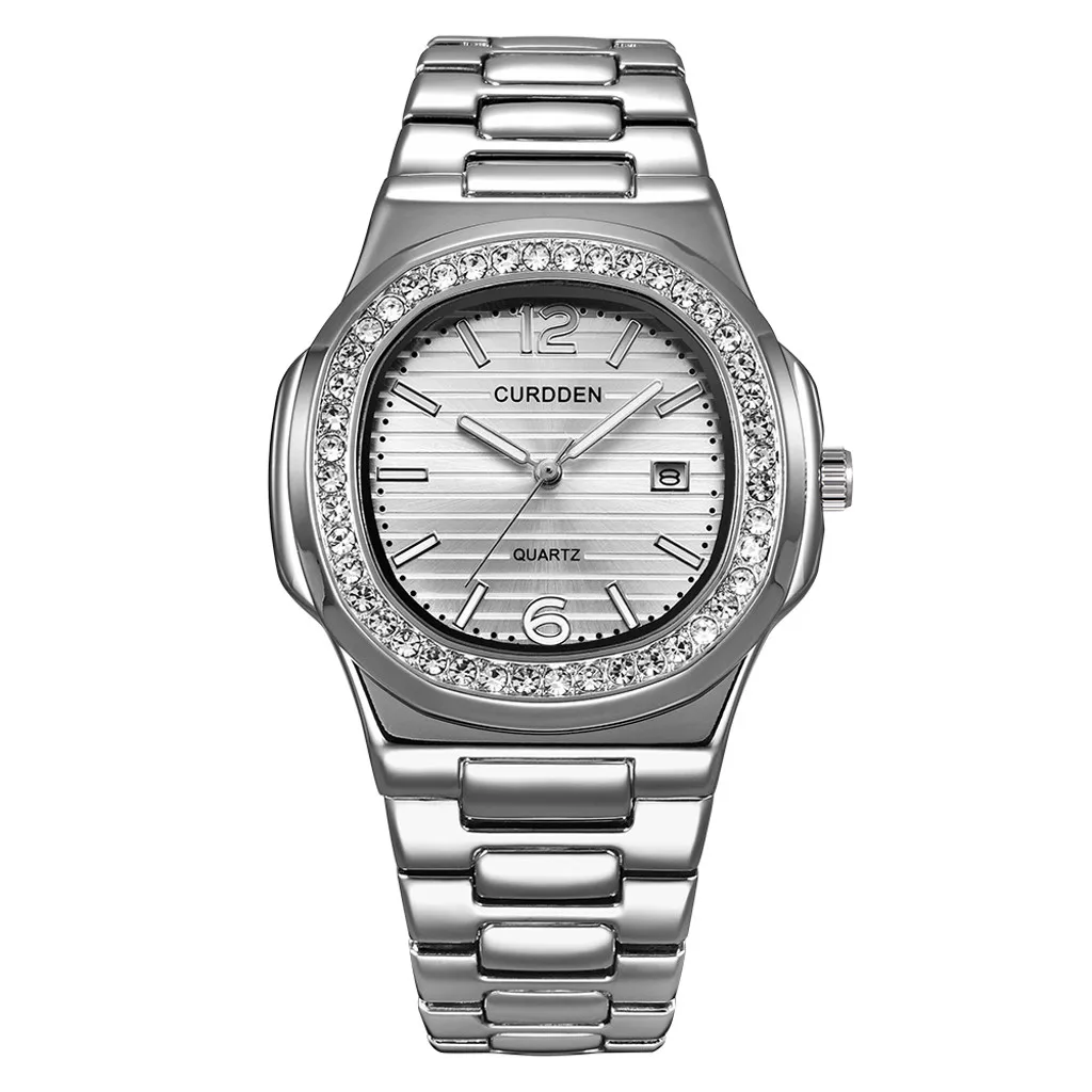 

Diamond Out Watches Fully Gold Lced Rhinestone Quartz Men's Wristwatch Men's Watch Watch under 20 Dollars