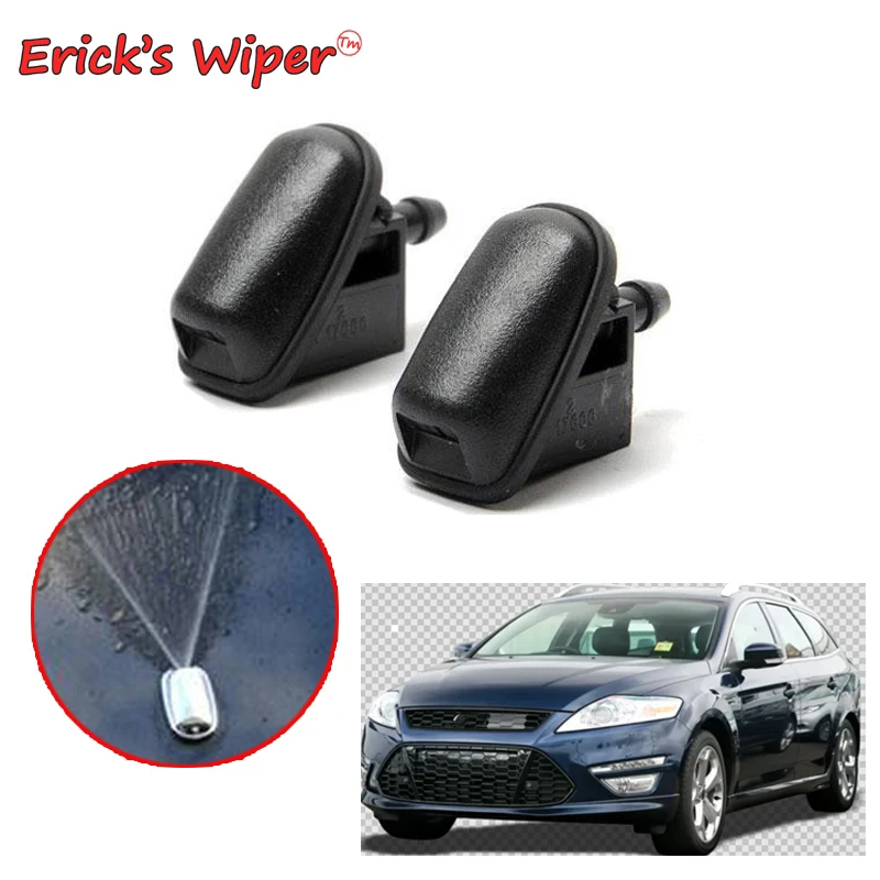 

Стеклоочиститель Erick, 2 шт./лот, форсунка омывателя переднего стекла для Ford Mondeo 4 2007-2014, опрыскиватель капота, спринклер OE: 1708797