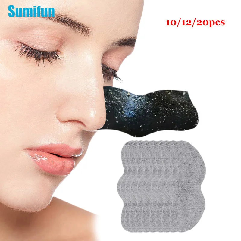 

10/12/20Pcs Nose Blackheads Removal Patch Shrink Pores Acne Repair Nasal Mask Face Cleaning Moisturizing Stickers Care Plaster