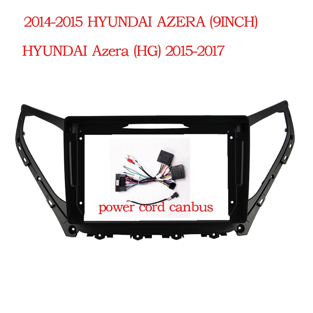 

WQLSK 9inch Fasxia Car Audio Frame Car Radio Fascia,gps navigation fascia panel is suitable 2014-2015 HYUNDAI AZERA HG 2015-2017