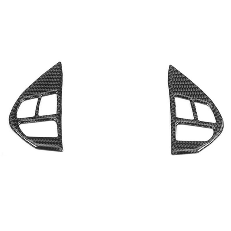 Carbon Fiber For Mitsubishi Lancer EVO X MR 2008-2013 Interior Trim Car Steering Wheel Button Accent Sticker Cover Parts
