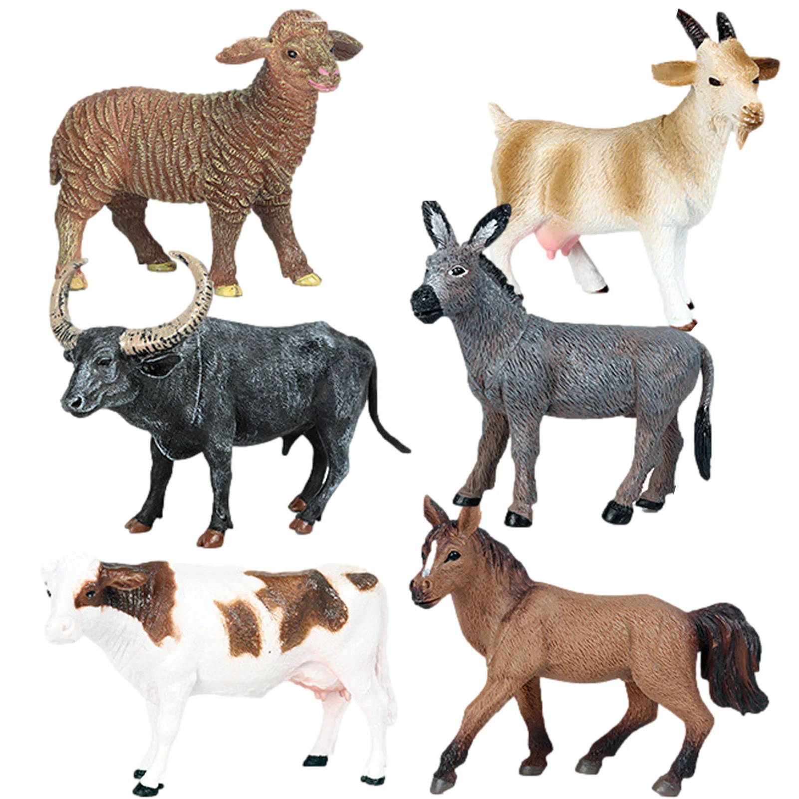 

Farm And Jungle Animals Farm Animals For Toddlers 6Pcs Mini Learning Educational Playset For Toddlers Kids Realistic Animal