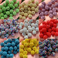 10pcs 6810mm czech crystal rhinestones pave disco ball clay beads round spacer beads charms for diy jewelry making bracelet