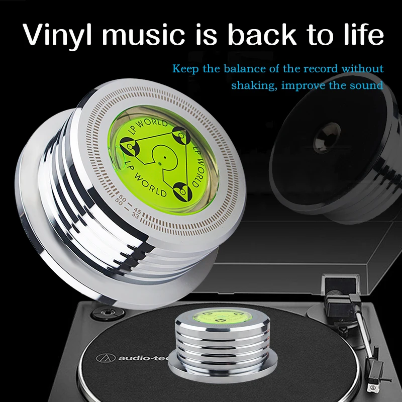

Aluminum LP Clamp Disc Stabilizer Turntable Level Vinyl Record Audio Disc Town