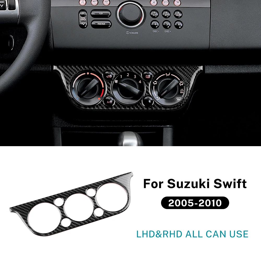 

Настоящая мягкая наклейка из углеродного волокна для Suzuki Swift ZC31S/ZC32S 2005 2006 2007 2008 2009 2010 LHD RHD Автомобильная центральная рамка переменного тока с управлением