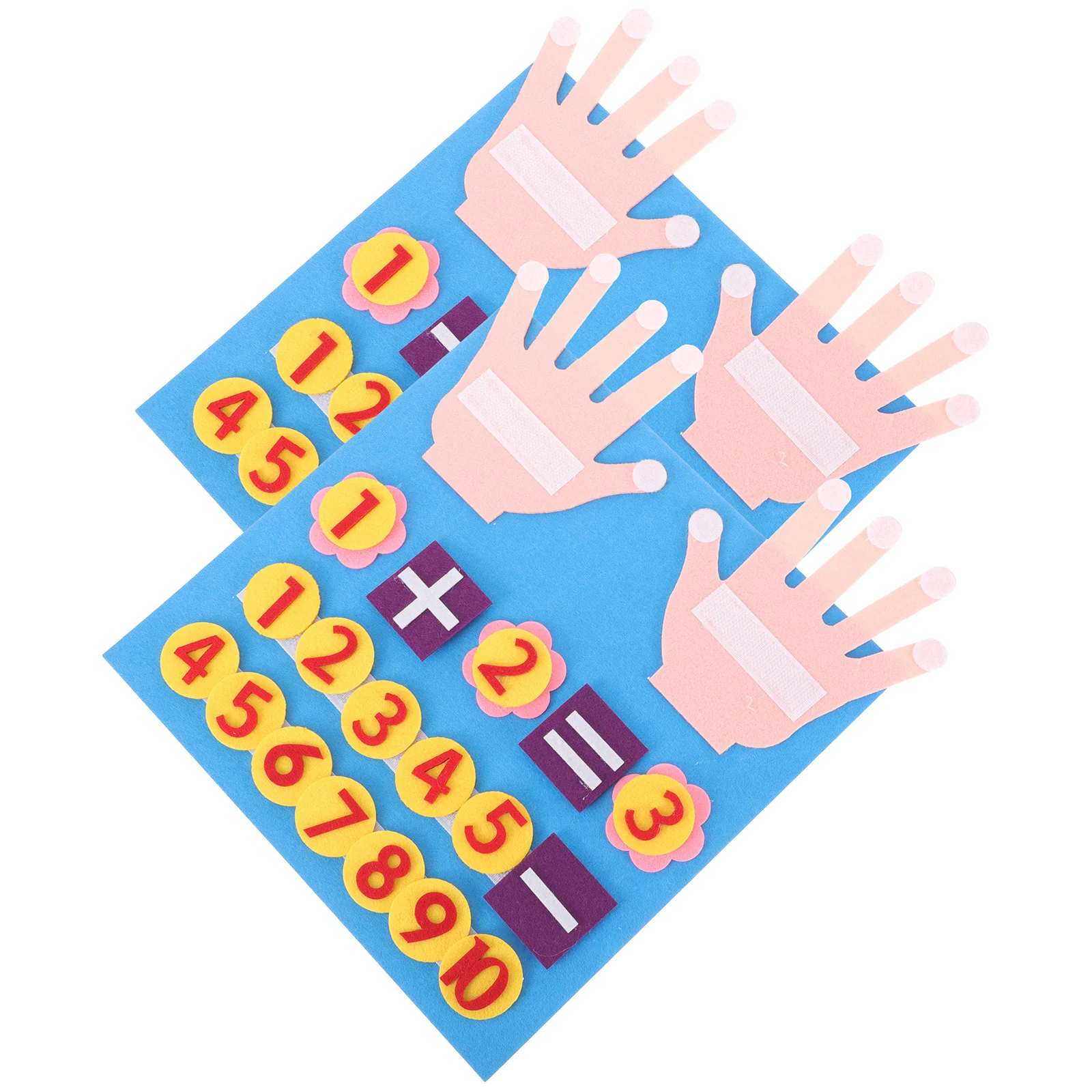 

2 Sets Felt Finger Toys Math Board Teaching Aid Educational Kids Preschool Toddler