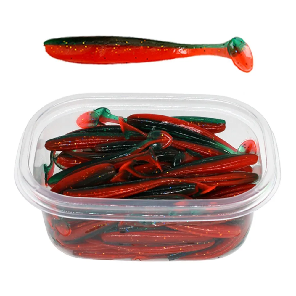 Мягкая приманка для плавания с Т-образным хвостом 50 шт./кор. силиконовые приманки