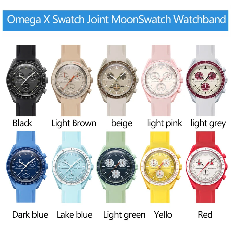 20mm Curved End Gummi Armband Für Omega X Swatch Joint MoonSwatch Konstellation Männer Frauen Wasserdichte Sport Uhr Strap Band