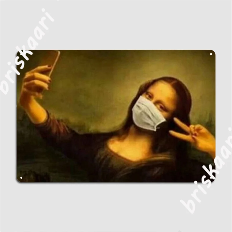 

Mona Lisa Metal Signs Club Club Bar Retro Painting Décor Tin sign Posters