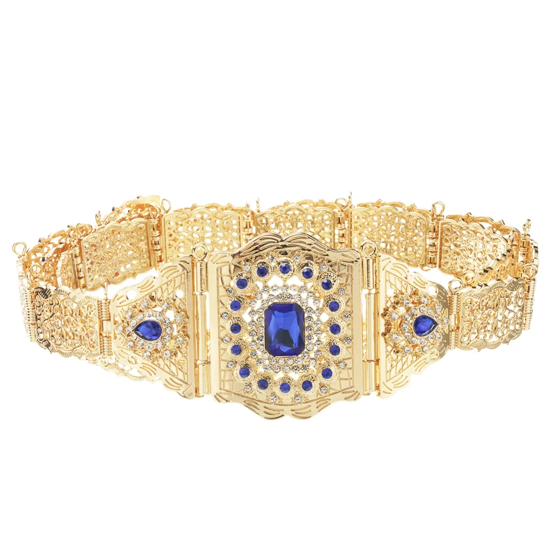 

Fashion Moroccan Robe Belt Metal Gold Plated Waist Chain Algeria Wedding Jewelry Bridal Belt Wife Gift Free Shipping