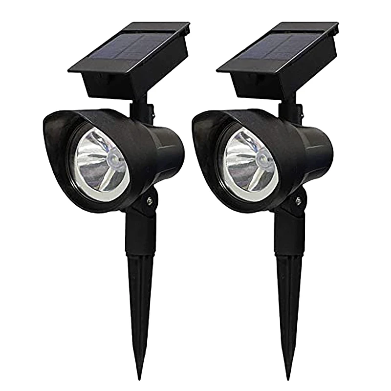 

Solar Spot Lights Outdoor Solar Lights Solar Landscape Spotlights 2 In 1 Wireless Lights For Porch Yard Garden 2 PCS
