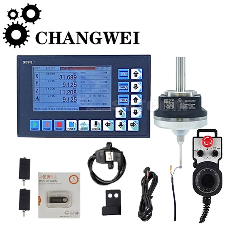 

Ddcsv2.1 Cnc Offline Controller 3/4 Axis Replaces Mach3 To Read G Code With Latest V6 Anti-roll 3d Touch Probe Edge Finder + Mpg