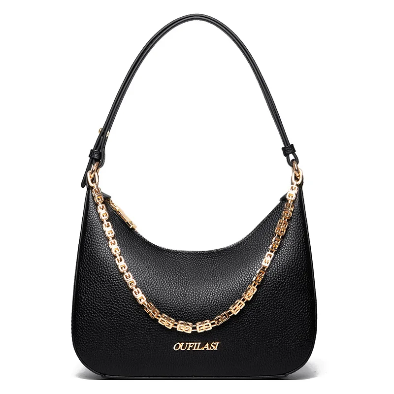 

Женская сумка через плечо из натуральной кожи, с цепочкой