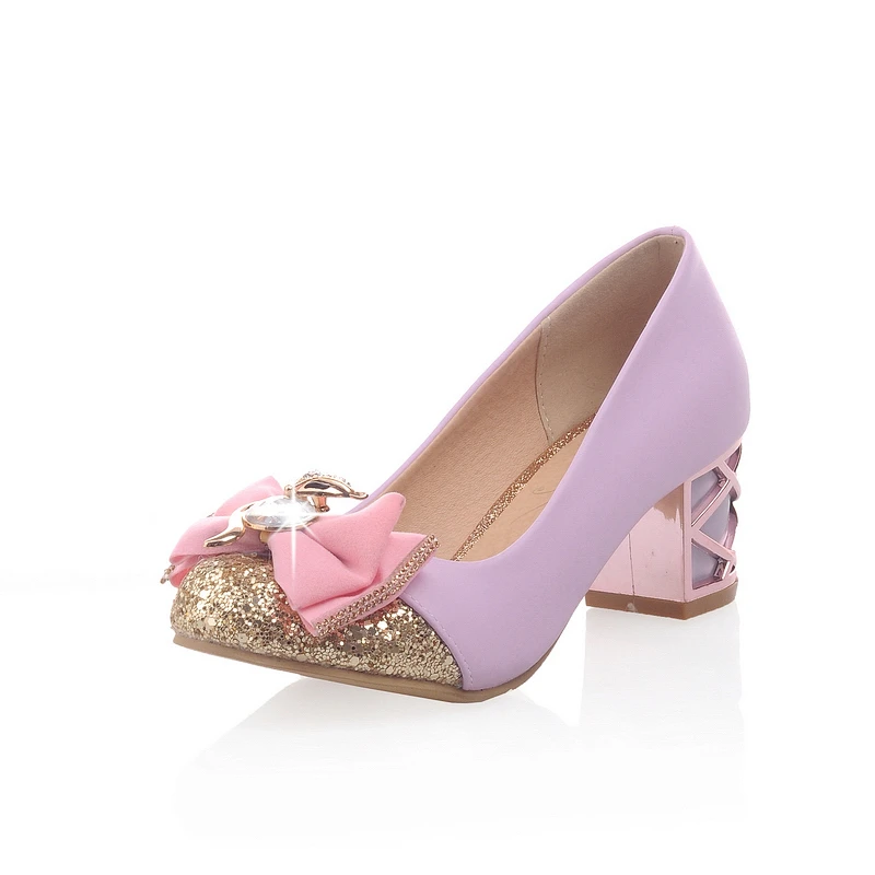 

Free Shipping Children's Leather Shoes Teens Girls High-Heeled Shoes Party Dance Shoes Kid Bow-knot High Heel 3-5cm for Mom