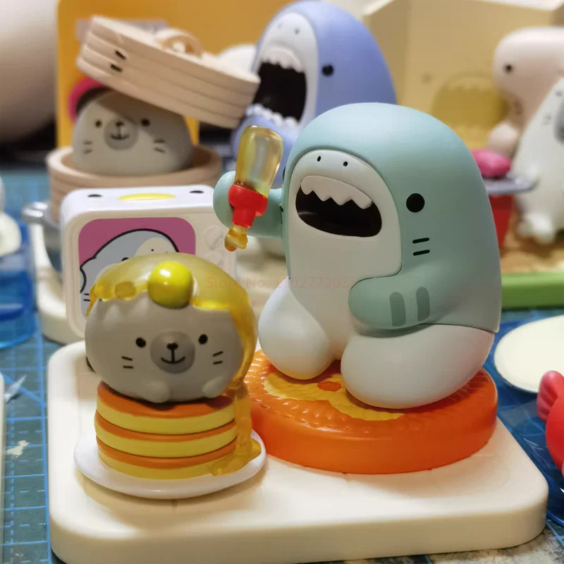 Аниме Same-z глухая коробка Shark King And Little Seal мягкие и вкусные фигурки героев