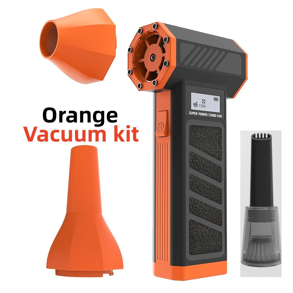 

Турбореактивный вентилятор 160000 Бесщеточный светодиодный дисплей об/мин, воздуходувка для очистки пыли, аккумулятор 5000 мАч, тряпка со сжатым воздухом, двойные насадки