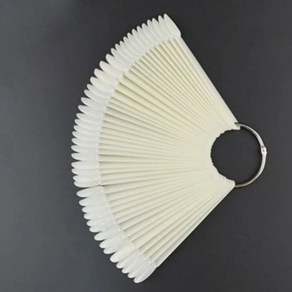 

False Nail Tips Fake Color Card Transparent White Buckle Ring Nail Art Practice Display Tools Manicure Nail Accessories