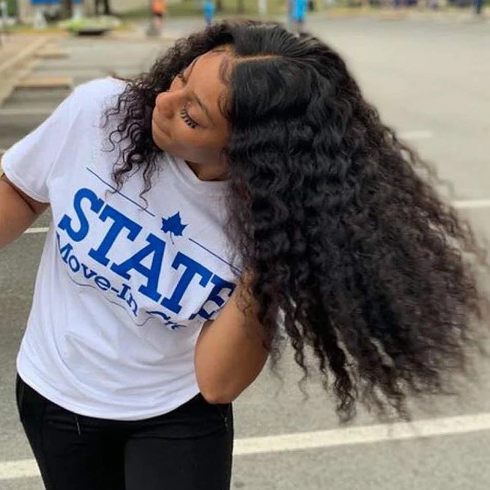 

AIMEYA Pre Plucked With Natural Hairline Deep Curly Human Hair Lace Frontal Wigs 13x4 13x6 360 HD Invisible Lace Frontal