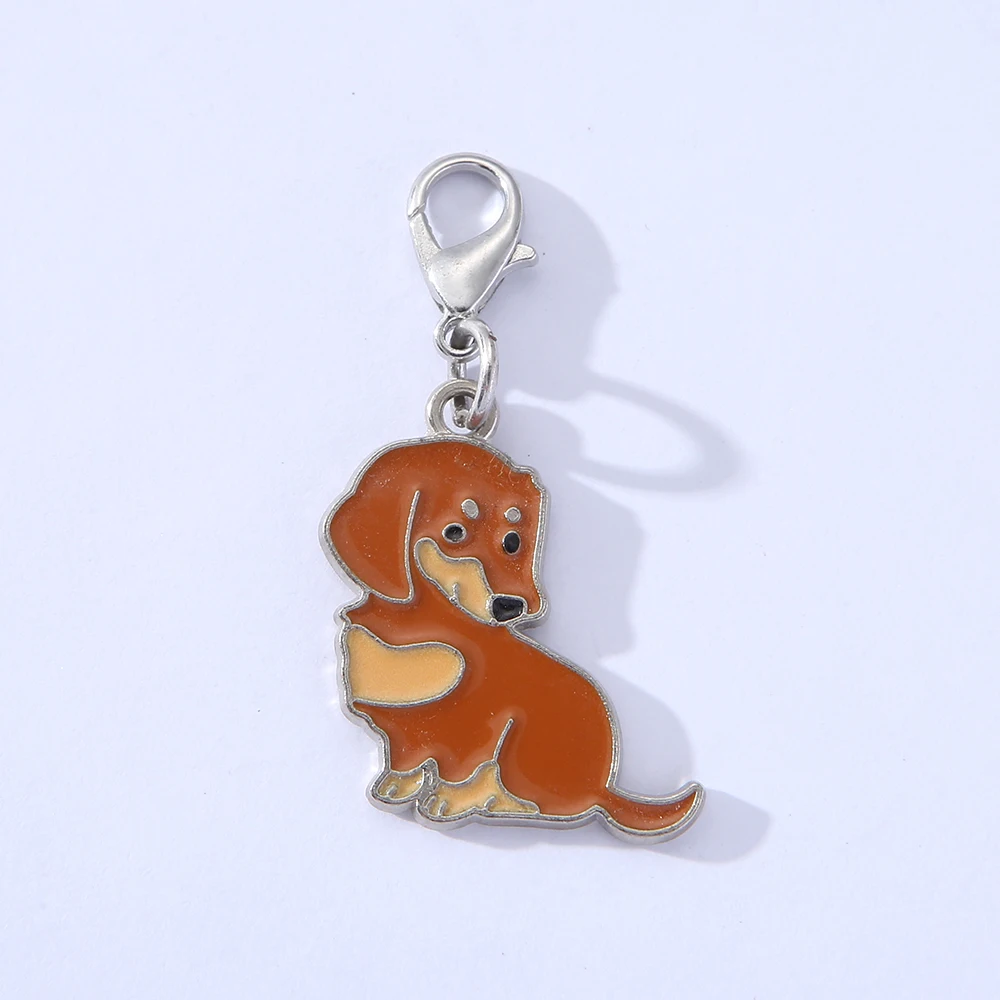 Dachshund key ring cute animal pet Keychain Lovely dog Key Bag Pendant Keychain for Girls Figures Accessories images - 6
