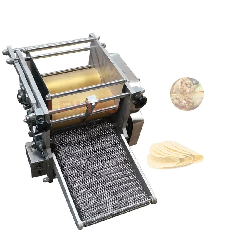 

Multifunctional Corn Tortilla Roller Pancake Machine Electric Commercial Automatic Dumpling Wraper Making Maker