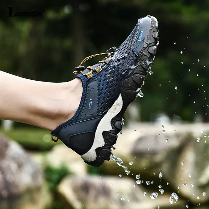 Men Wear-resistant Breathable Climbing Outdoor Trekking Sports Sneaker Male Comfortable Non Slip Quick Dry Mountain Hiking Shoes