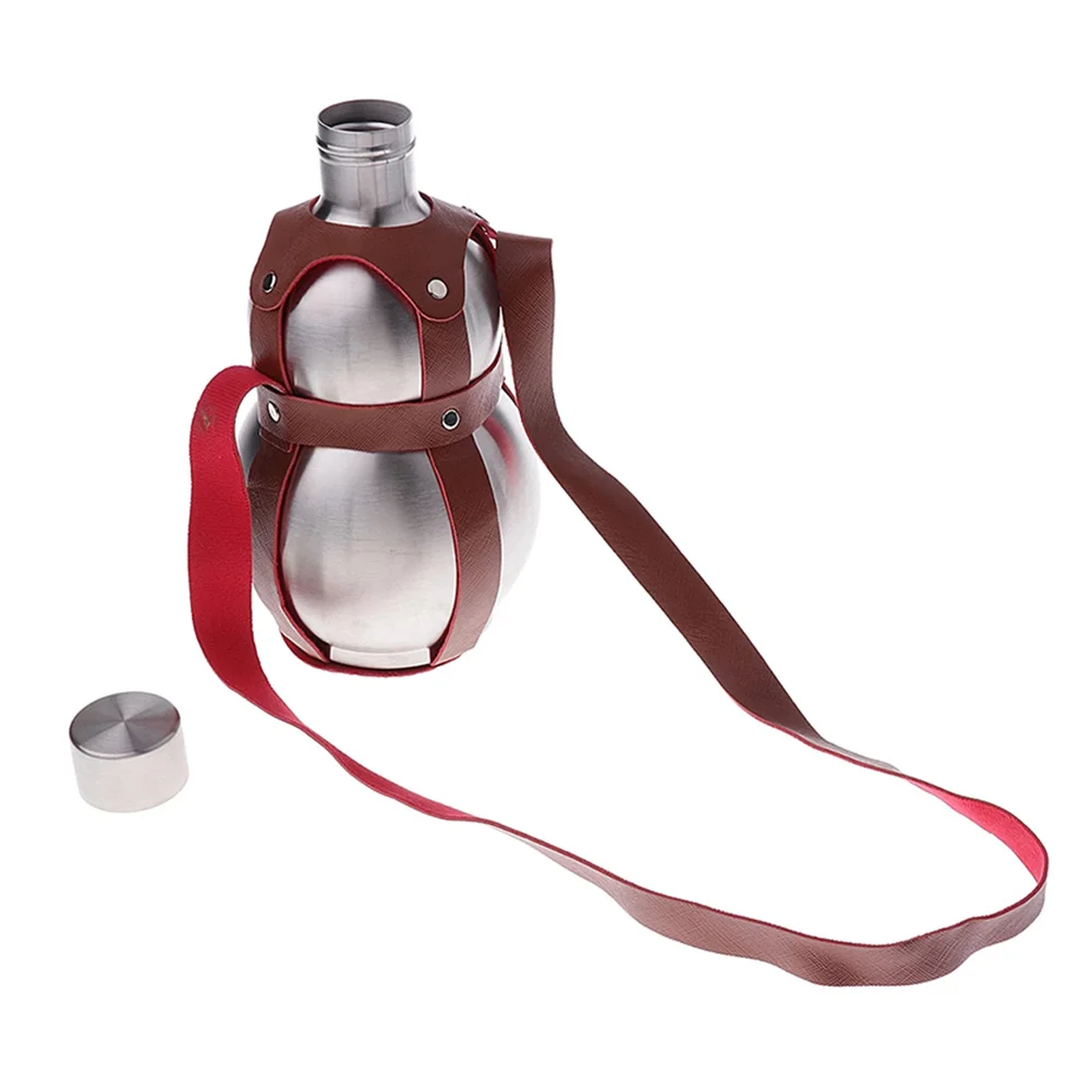

1 Set of Stainless Steel Flask Camping Bottle Container (Random Color)