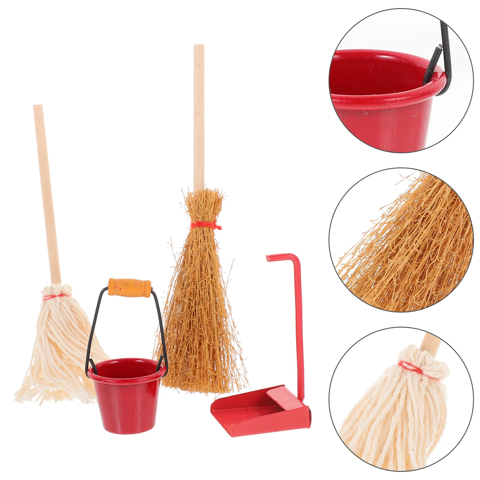 Аксессуары для чистки кукольного домика мини-швабра инструменты кукол украшения