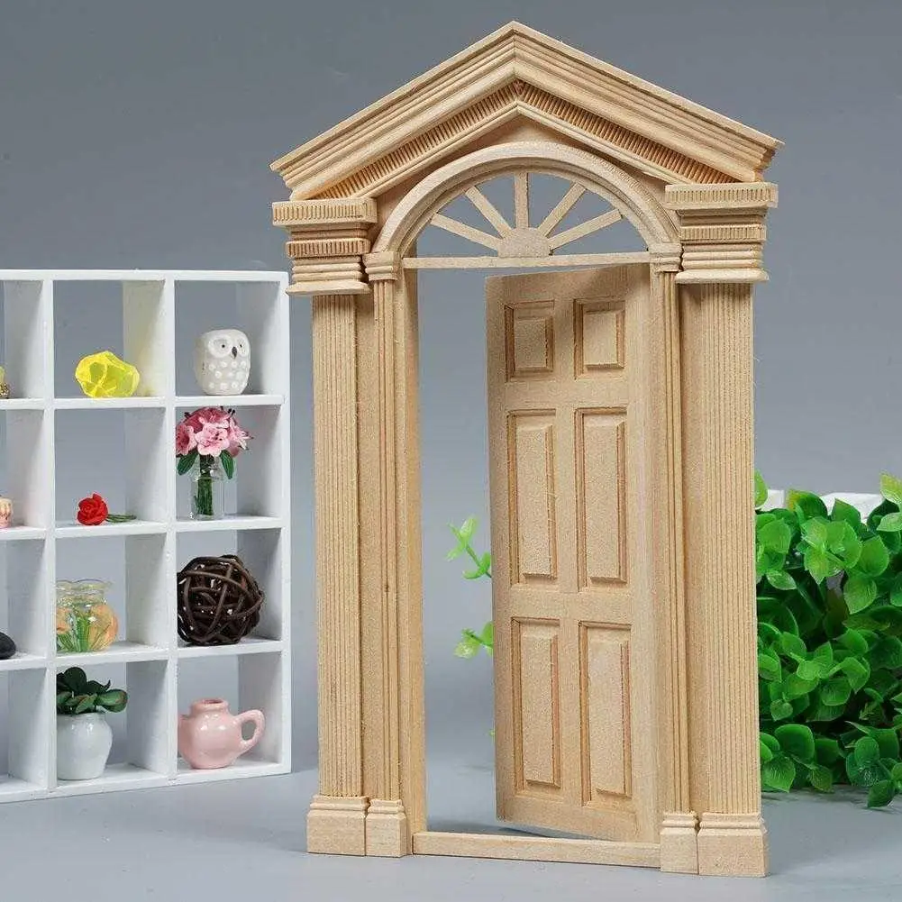 

Dongzhur Diy деревянный 1:12 дверь кукольного домика миниатюры 1:12 деревянный кукольный домик Миниатюрные 1:12 игрушки для детей Прямая поставка L9p1