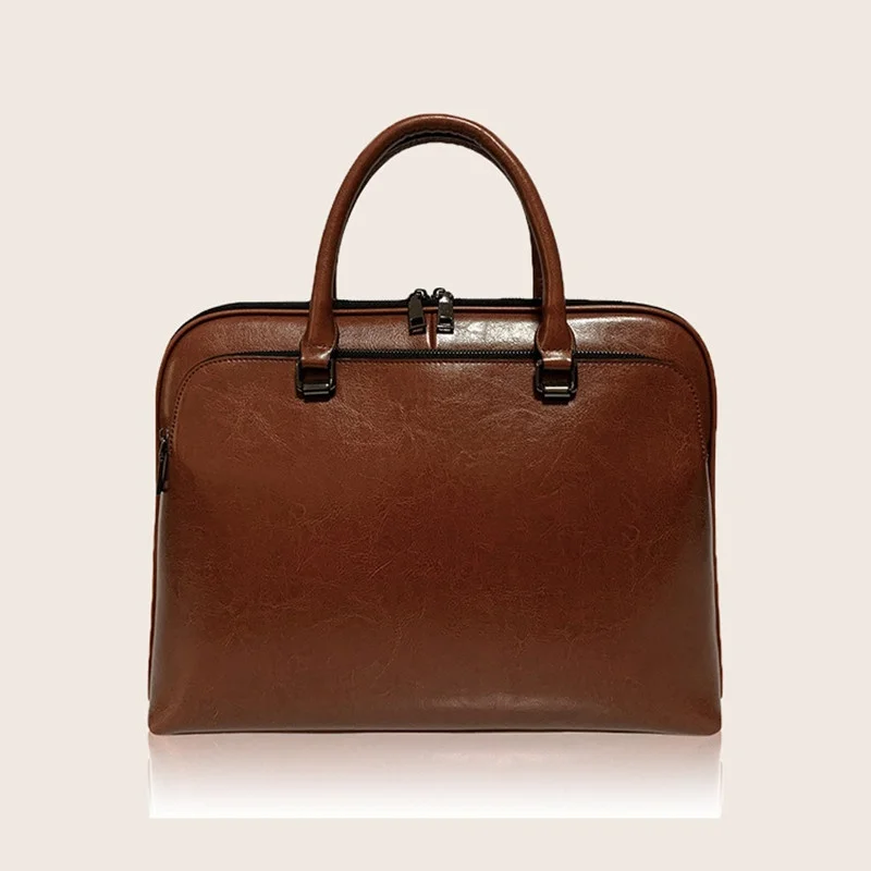 

Роскошный женский портфель из натуральной кожи, модная деловая сумка, вместительный мессенджер на плечо, дамская сумочка для ноутбука