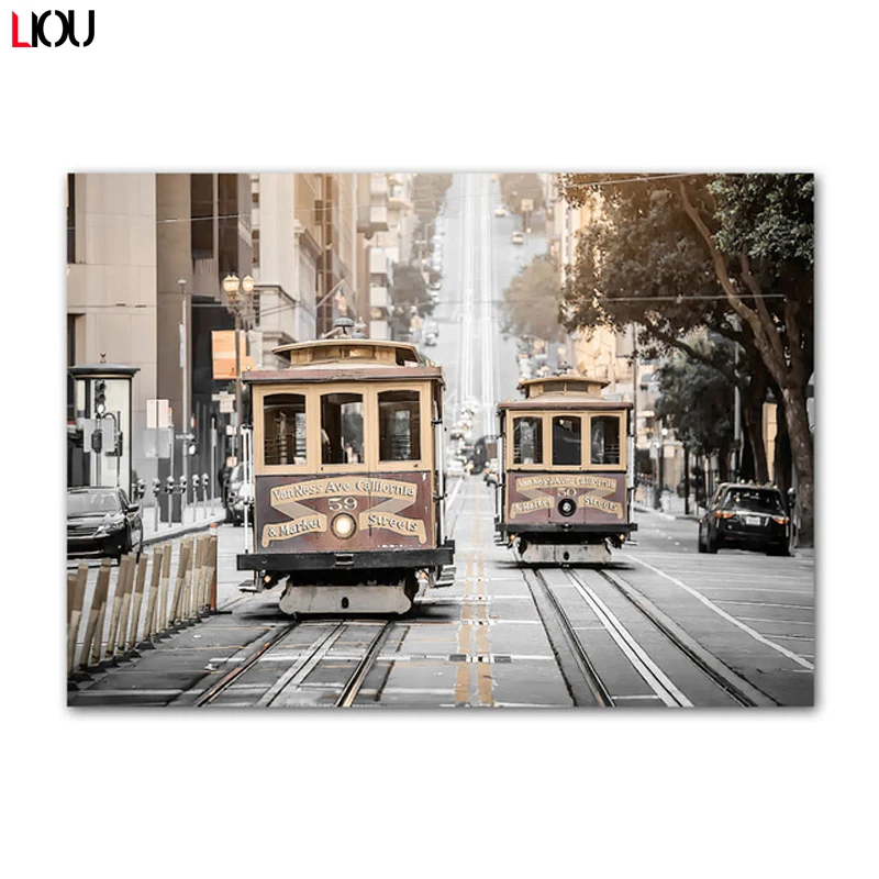 Настенная живопись винтажная камера проигрыватель записей велосипед машинка в