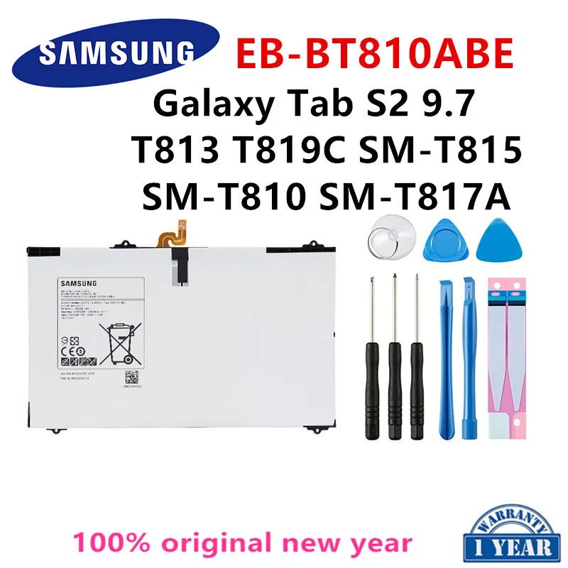 

SAMSUNG original EB-BT810ABE 5870mA Tablet Battery For Samsung Galaxy S2 9.7 T815C SM-T815 SM-T810 T817A T813 T819C T815Y +Tools