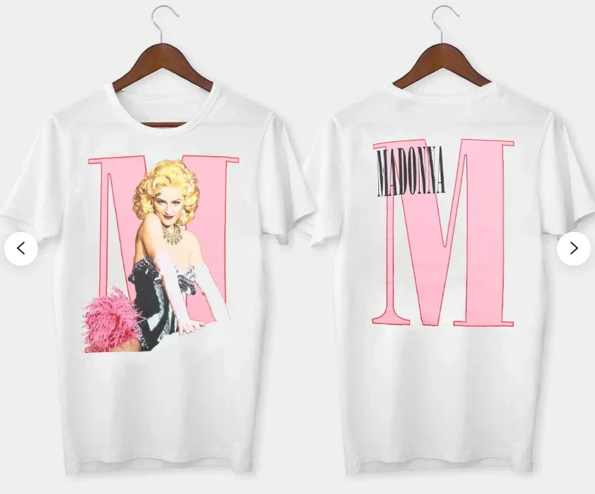 Винтажная дизайнерская рубашка 1920-х годов в стиле Мадонны Queen Of P