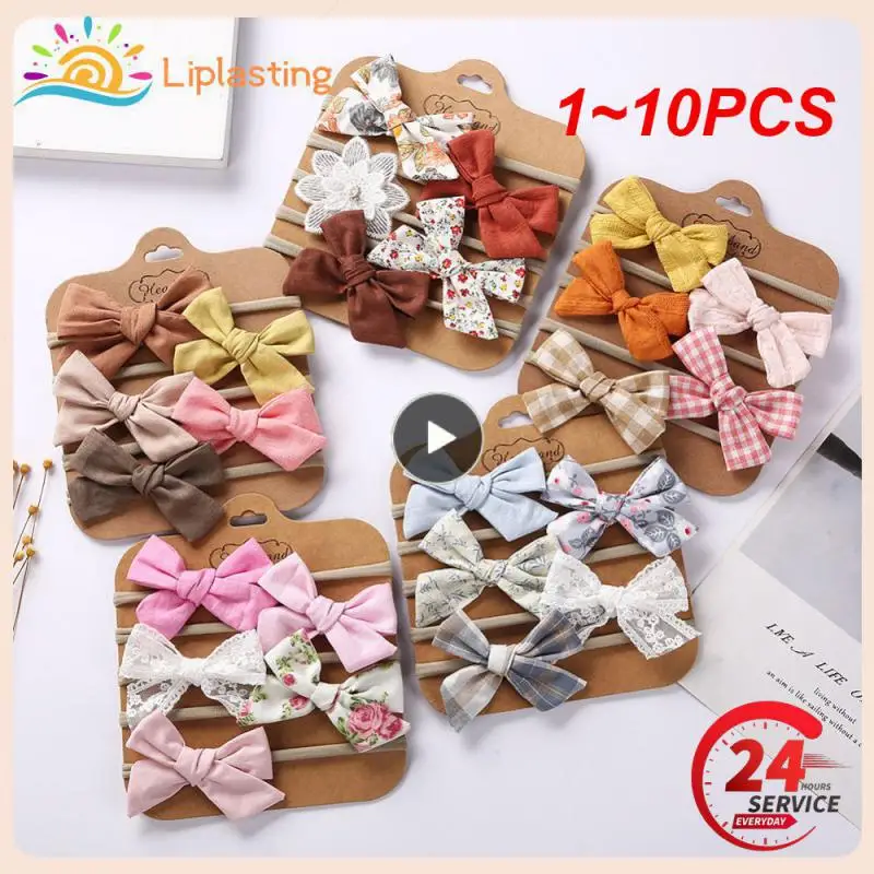 

1-10 шт./комплект, эластичные повязки на голову для девочек