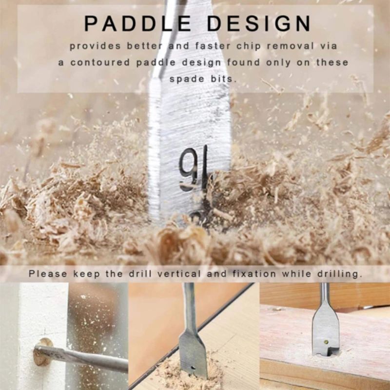 

Набор Плоских сверлильных бит, 10/12/16/18/20/25 мм, 6 шт.