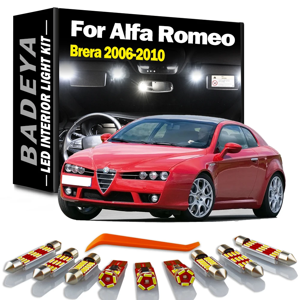 BADEYA 11 шт. Canbus светодиодный комплект внутренних дверей багажника для Alfa Romeo Brera 2006