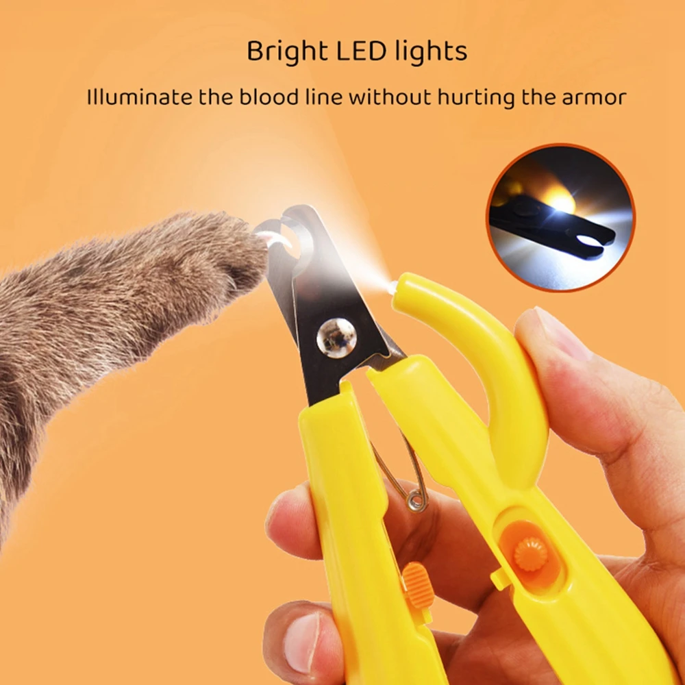 

Профессиональная машинка для стрижки когтей домашних животных ножницы для собак кошек ног для когтей светодиодсветильник триммер для уход...