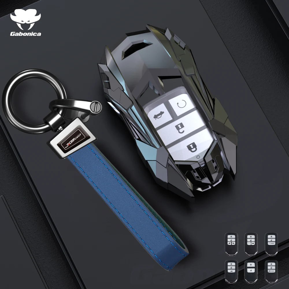 Чехол для автомобильного ключа с дистанционным управлением из цинкового сплава для Honda Civic 4d 9-го поколения 10, защитный чехол с брелоком, аксессуары для интерьера без ключа