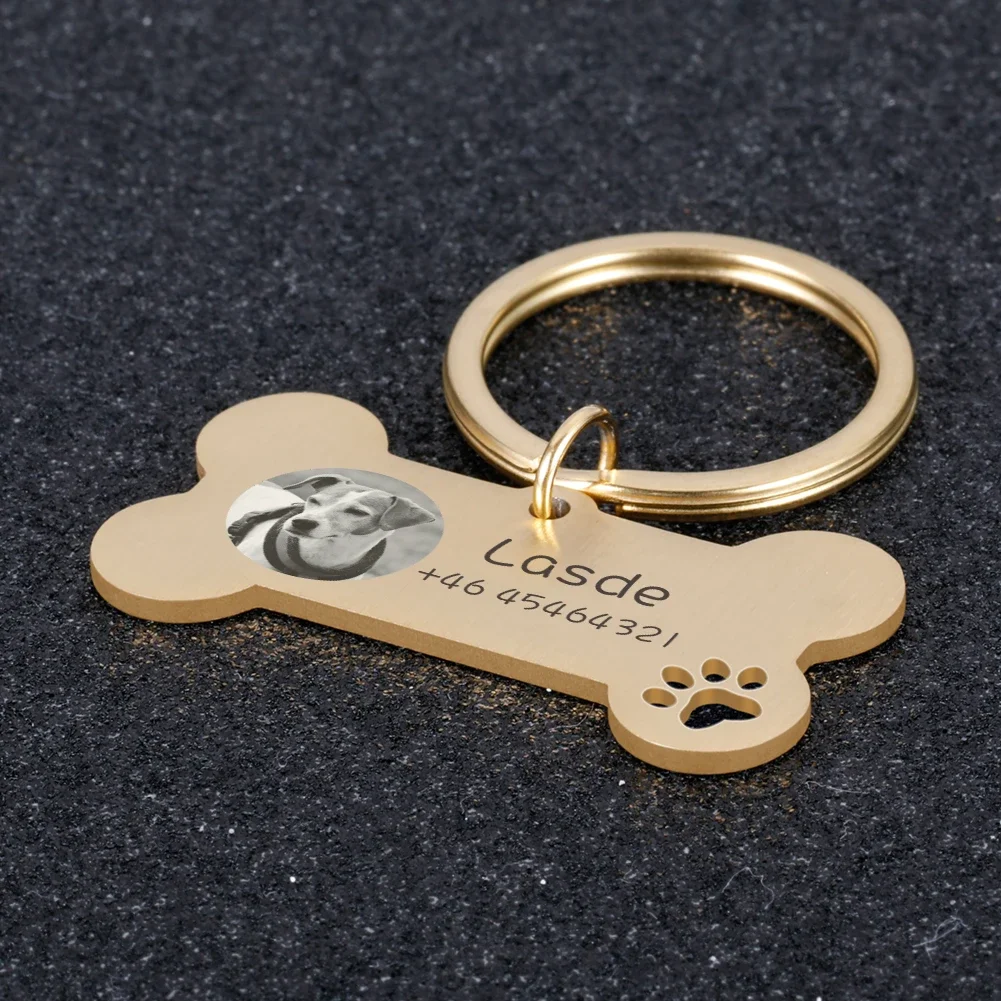 Идентификационная бирка для домашних животных с бесплатной гравировкой