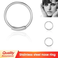 popular simple casing nose ring nasal septum nose decoration stainless steel nose ring earrings body piercing jewelry