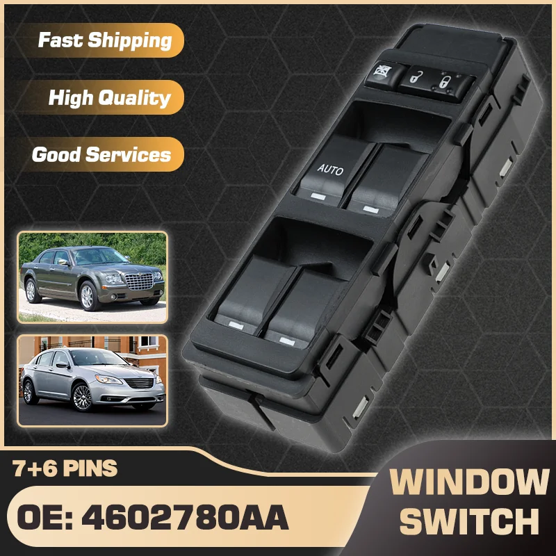 Кнопка переключателя главного окна автомобиля 4602780AA для Chrysler 300 300C MK1 2004-2010 Sebring JS