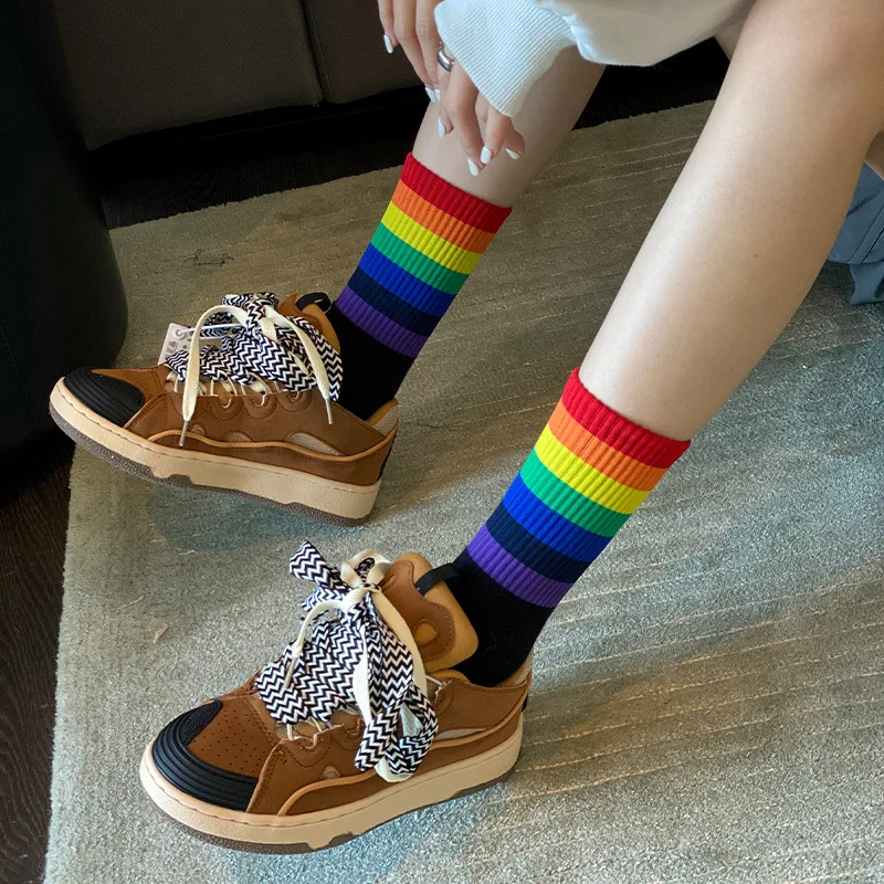 

Wide LACES caramel daddy shoes for men 2022 New fashion shoes thick soles breathable sports shoes light green for men and women