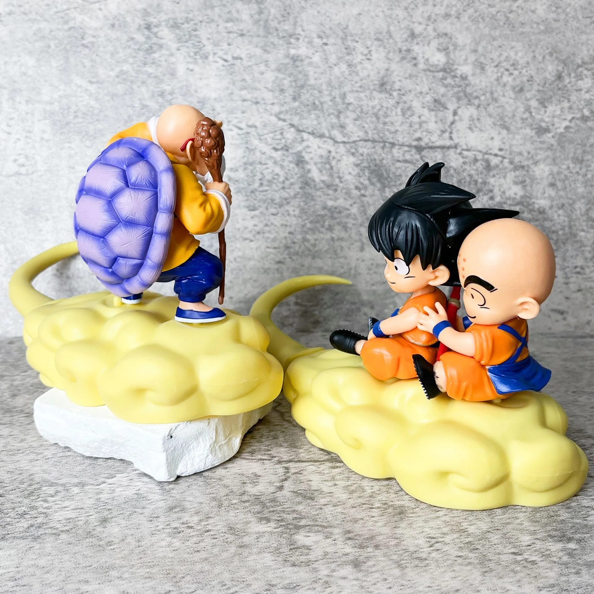 Фото Новая фигурка Гоку, Криллина и Мастера Роши из Dragon Ball на облаке Нимбус, статуэтка из ПВХ, декор для рабочего стола, коллекционный подарок на день рождения №4