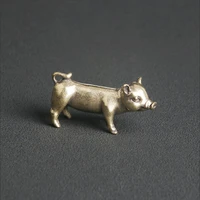 antique brass piggy desktop ornament zodiac pig nafu antique miscellaneous